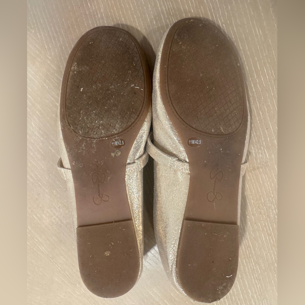 Jessica Simpson Silver Glitter Flats - Picture 2 of 2